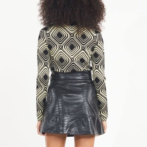 NWT Tanya Taylor Darcy Knit Butter/ Black Wool Large - Picture 6 of 14